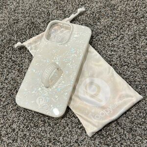 Loopy Cases White Opal Shell - iPhone 14 Pro Max - Lefty